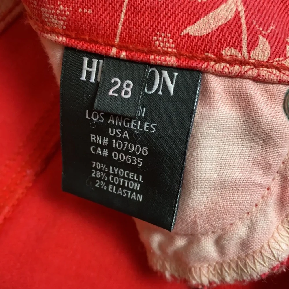 Hudson Flowered Nico Midrise Ankle Super Skinny